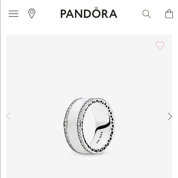 Pandora Jewelry - Hearts of Pandora White Enamel and clear stone